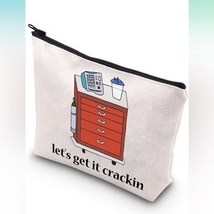 Let’s get it crackin’ crash cart makeup bag